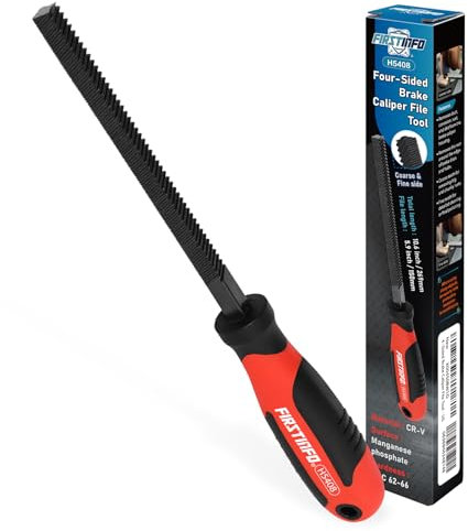 FIRSTINFO H5408 Brake Caliper File Tool Four-Sided | 5.9 inches File Length | 0.35 inches File Width