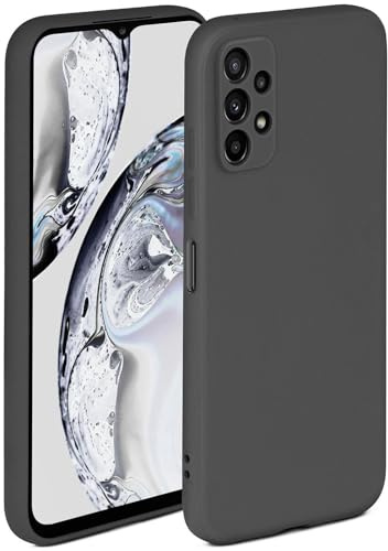 ONEFLOW Soft Case für Samsung Galaxy A23 (4G) Hülle aus Silikon mit Kameraschutz, Silikonhülle mit erhöhtem Schutz fürs Display, Backcover Schutzhülle, weiche Handyhülle, Anthrazit