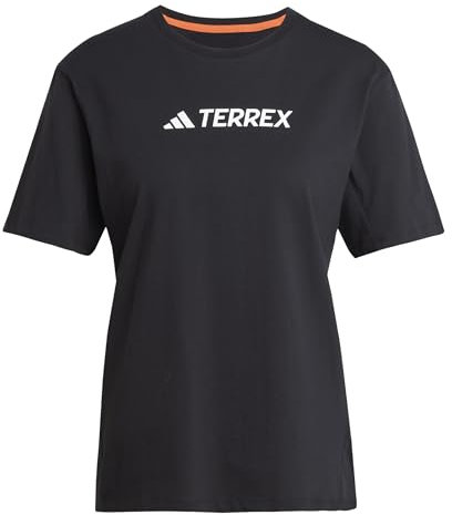 adidas Damen Terrex Classic Logo T-Shirt, Black, XS