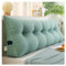 CJJZFO Lesekissen für Bett Und Sofa, Stützkissen Rücken Bett, Kissen Bett Rückenlehne, Lendenkissen Bett, Rückenkissen für Sofa, Kordsamt Keilkissen Sofa(Blue 2,120 * 50 * 20cm)