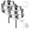 6 Stück Edelstahl Trichter Set mit 2 abnehmbaren Siebfilter zum Übertragen Flüssigkeit, Speiseölen, Marmelade, Edelstahl Trichter 14/12/10cm, Reinigungsbürste, 1 Kunststofffilter