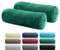 BaSaTex 2er Pack Nackenrolle Kissenbezug 15x40 Cashmere Touch | Nackenrollenhülle Öko-Tex Zertifiziert | 100% Mikrofaser Plüsch | Farbe: Dunkelgrün