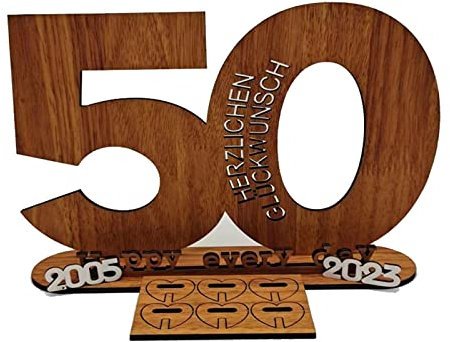 HDOYTXXM Geburtstag Geld Holz Deko Haushalt Dekoration Zubehör für Schule Büro Schlafsaal Party Hintergrund