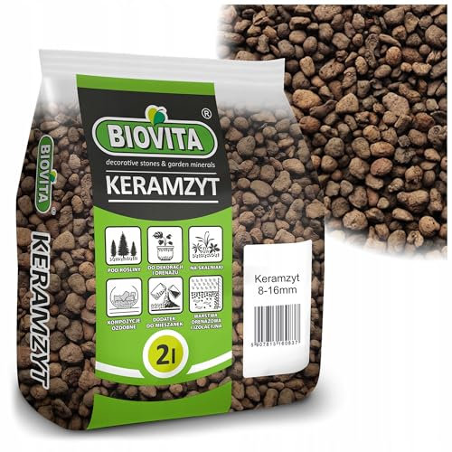BIOVITA Blähton, Tongranulat zur Drainage 8-16 mm – Blähton Granulat für Zimmerpflanzen 2L