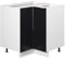 Vicco Eckunterschrank Fame-Line, Schwarz gestreift, 80.5 cm ohne Arbeitsplatte