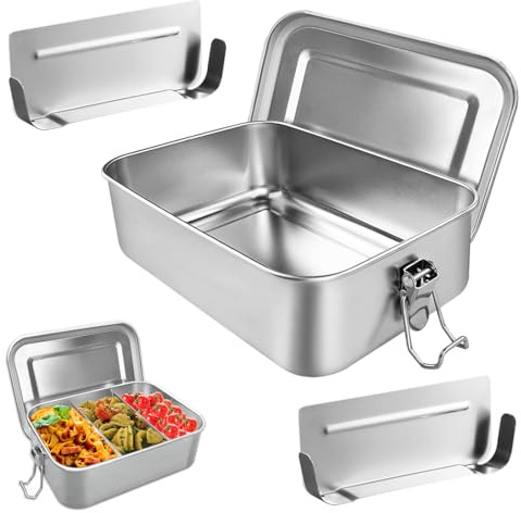 VIVIIHOO Lonchera de Acero Inoxidable con separadores h800ml a Prueba de Fugas, sostenible y respetuosa con el Medio Ambiente