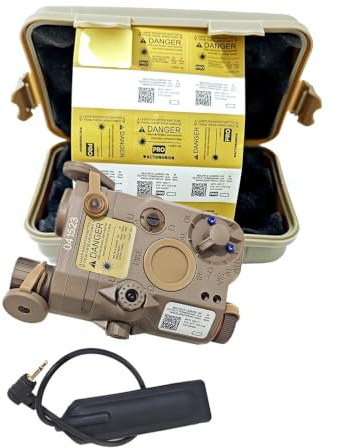 ProWildGear PEQ-15 Style Battery Case Box Sight + LED Flashlight BK/DE For AEG GBB CQB