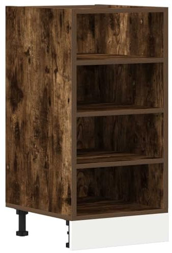 vidaXL Armoire de Plancher chêne fumé 40x44,5x81,5cm Bois d'ingénierie, Armoire de Cuisine, Meuble de Cuisine, Meuble de Cuisine autoportant