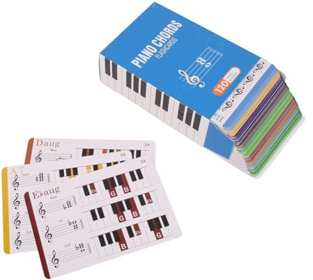 Giyofom 120 Stück Klavier Akkorde Leitern Tafel Meister Klavier Chord Progressions Klavier Referenz Musik Lernen für Lehrer Schüler