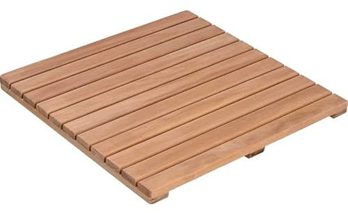 Badezimmermatte aus Naturholz, rutschfest, wasserdicht, für den Innenbereich, quadratisch, für Sauna, Badewanne, Bodenmatten, umweltfreundlich, Wellness-Teppich aus Holz, für Heimdekoration und