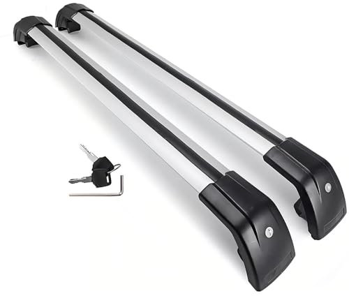 MHysa Auto Dachgepäckträger Korbwanne Dachbox Dachträger Querträger kompatibel mit für Volkswagen ID4/ID.4 X 2021-2024, Silver and Black Roof Rack