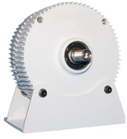 DUOCAI Generatore Elettrico 3KW a Bassa velocità 48V 24V 12V trifase Senza Ingranaggi alternatori a Magnete Permanente CA for Turbine eoliche e Acqua Uso Domestico(with Base,Single Shaft_48V)