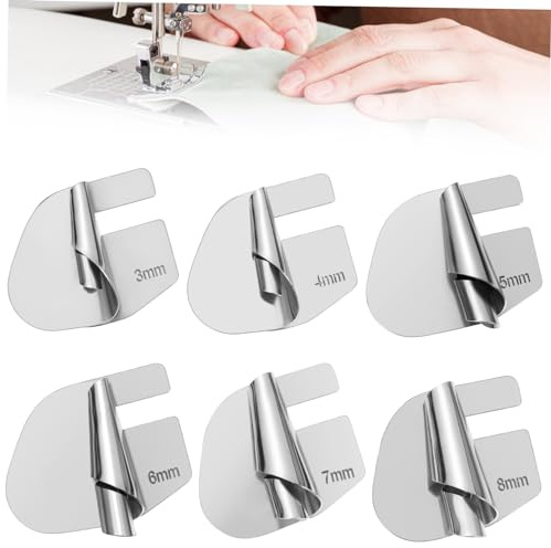 SHINEOFI 6 Pièces Pied Ourleur Pour Machine à Coudre Pied De Couture Ourlet Roulé Ourlet Roulé De Couture Accessoire De Machine à Coudre