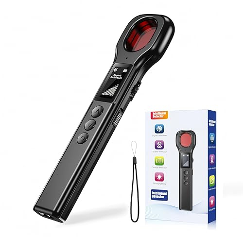 LONGYI Wanzen Detektor, Professioneller Kamera Detektor zur Erkennung von Versteckte Kamera und Hidden Camera, mit HD LED Display, bis zu 10 Stunden Betriebsdauer, ideal für Hotel, Zuhause, Büro