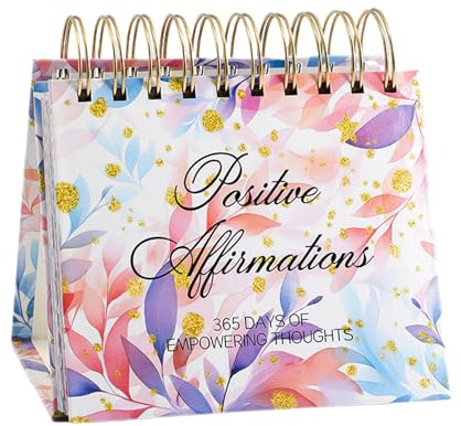 Motivierender Affirmations-Schreibtischkalender – ganzjähriger 365 Seiten inspirierender Ständer mit täglichen stärkenden Gedanken, die Frauen ermutigen, ideales Geschenk für positive Wellness-Mindset