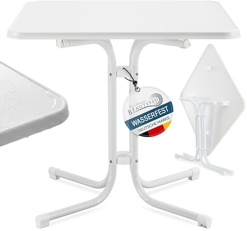 Beautissu Bistrotisch Eckig Stabiler Gartentisch Balkontisch Wetterfest