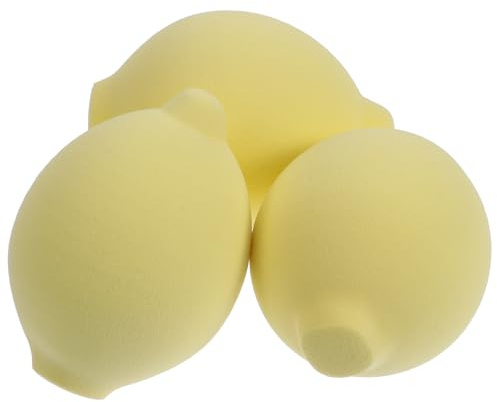 AMUSLESUR 3pcs Fruit Shaped Beauty Sponge Cosmetic Puff Hydrophilic Polyurethane Soft Makeup Blender Easy to Clean Bounce for Face Makeup Application