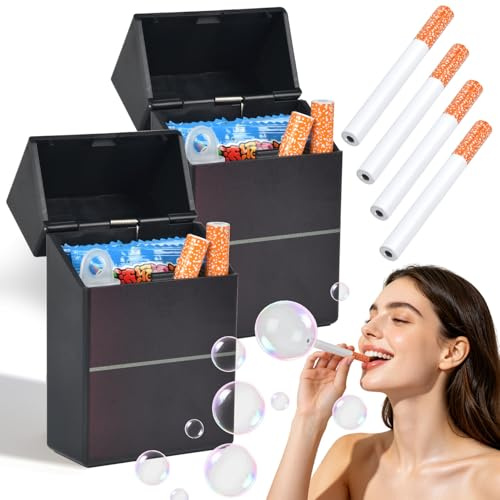 Seifenblasen Spielzeug, 4 Stück Bubble-Cigarettes Mini Seifenblasenbläser, Blowing Bubbles Seifenblasenmaschine, Lustige Bubble Sticks Spaßartikel für Party, Festival, Cosplay