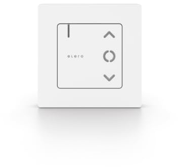 elero MonoSon W-868 Funk-Wandsender Weiß – 1-Kanal, bidirektional, 868 MHz, LED-Statusanzeige, Wandbefestigung & Batterie für Rollläden, Markisen, Jalousien und Sonnenschutz