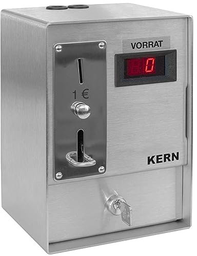 WITTKOWARE 4000E Edelstahl Münzzeitschalter mit LED-Display und einstellbarer Ausschaltzeit, Münzeinwurf für Standard-Wertmarken mit Loch