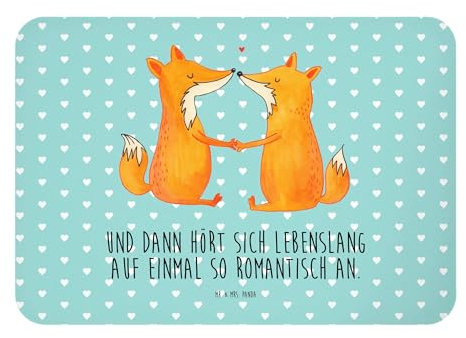 Mr. & Mrs. Panda Magnet Füchse Liebe - Geschenk, Liebespaar, Kühlschrank Dekoration, Motivmagnete, Fuchs, Souvenir Magnet, Kühlschrankmagnet,