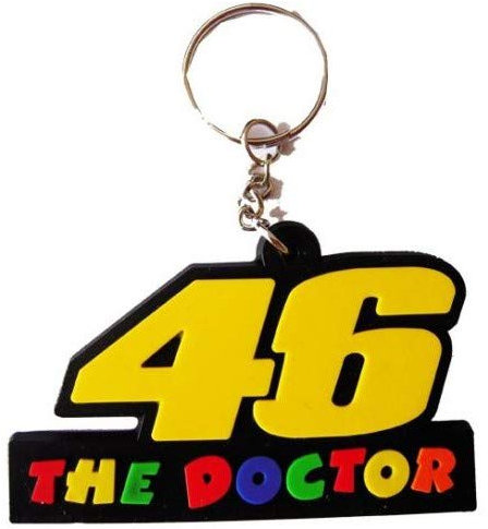 Hirondelle Bleue® Porte Clé en Silicone Moto Motard générique compatible avec '46 The Doctor' Valentino Rossi Moto Suzuki Yamaha Honda KTM Derbi Aprilia BMW,expédié depuis la France