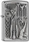 ZIPPO – Sturmfeuerzeug, Toolbox, Emblem Attached, Street Chrome, nachfüllbar, in hochwertiger Geschenkbox