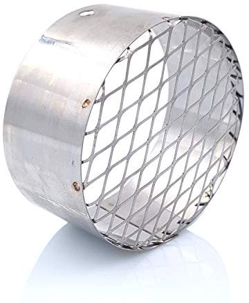 TYGERIX® Terminale Orizzontale in Acciaio Inox con Griglia per Scarico Fumi o Aspirazione Aria da 80 mm | per Stufe a Legna Pellet Caldaie Cappe | Resistente al Calore | Certificato | Il Top