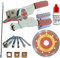 Glass and Tile Cutter Kit 2 Ceramic Tile Cutter 4.5 Thin Angle Grinder Blade for Corners and Cutting Out Electrical Sockets in Porcelain Hacksaw Blade for Notches Tile Diamond Drill Bits for Tile