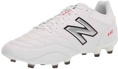 New Balance Men's 442 V2 Team FG Soccer Shoe, White/Black, 11 Wide US