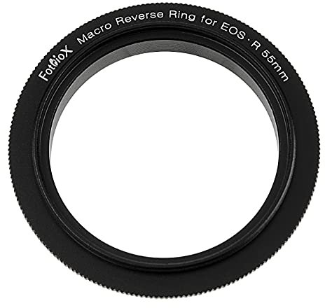 Fotodiox Makro-Umkehrring, kompatibel mit 55-mm-Filtergewinde zu Canon RF-Mount-Kameras – für Rückfahrobjektive