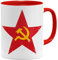 OM3® Soviet-Star Tazza con martello e falce | Tazza in ceramica | 11oz 325 ml | Stampa su entrambi i lati | Rosso