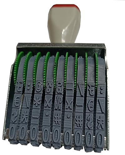 Stempel -Geschäftsstempel, personalisierter digitaler Zeichen-Rollen-Datumsstempel, Multifunktions-DIY-Nummerierungsstempel-Stempel (3x6x10cm)