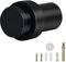 Door Stopper Stainless Steel Cylindrical Floor Door Stop Black Rubber Door Stoppers Brushed Modern Commercial Door Stops Decorative Heavy Duty Solid Doorstop Bumper Wedge Wall Protector 2.5Inch