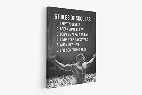tradercat XXL Motivation-Wandbild - arnold schwarzenegger - Poster für Erfolg und Fitness, Leinwand und Poster komplett und aufhängefertig (60 x 80 cm), Mehrfarbig