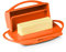 Butterie Flip-Top Butter Dish with Lid & Matching Knife, Holds 2 Sticks/European Butter, No-Mess Butter Holder, Shatterproof, Dishwasher Safe, Orange