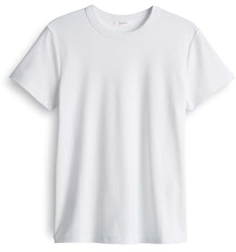 OPUS Damen Kurzarmshirt | T-Shirt SAMUN Slim aus BCI Cotton Mix White, 38
