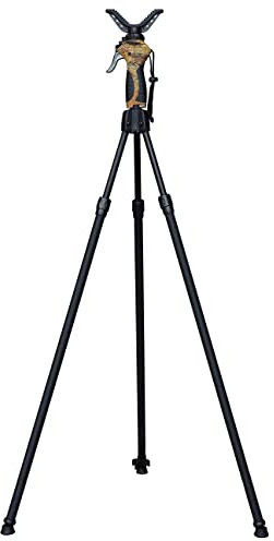 Benisport - Tripode de 4 generación - FIERYDEER - Bastón de Apoyo para Caza - Estable y Resistente - Horquilla giratoria 360