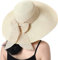 BABAHU Faltbarer Sonnenhut für Damen, breite Krempe, Strohhut, Sommer-/Strandhut, UV-Schutzfaktor 50+, 02-Style Bowknot Beige, Einheitsgröße