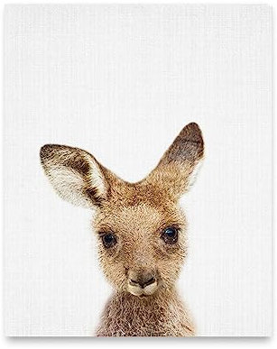 GDPOOTREE Tiere Karikatur Wandkunst Bild Wombat Raumdekor Leinwand Poster Kinder Nordische Malerei 21X30Cm Kein Rahmen