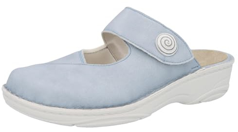 Heliane Bequemer Damen Clog von Berkemann mit herausnehmbarem Fußbett und Stretcheinsätzen Slipper Pantolette geeignet für Einlagen und bei Hallux Valgus