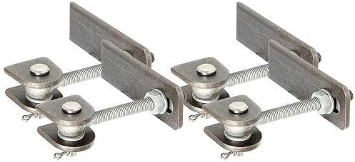 Alberts 411121 Torband | für 180° Öffnung | lange Ausführung | feuerverzinkte Schrauben und Muttern, Bolzen und Splint aus Edelstahl | Gewinde M12 (Packung mit 4)