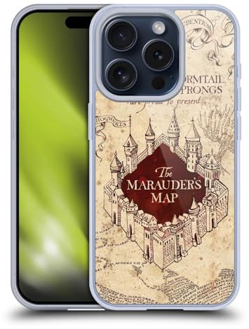 Head Case Designs Offizielle Harry Potter The Marauder's Map Prisoner of Azkaban II Soft Gel Handyhülle Hülle kompatibel mit Apple iPhone 15 Pro