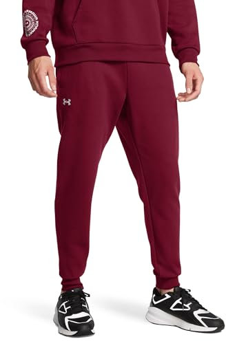 Under Armour Men's Rival Fleece Joggers Pants, (625) Cardinal / / White, Medium