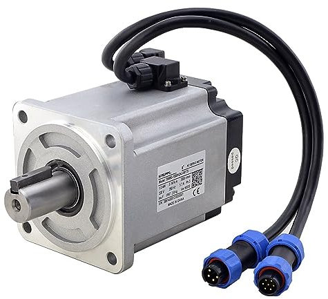 FOUNCY 1000 W 1 kW AC-Servomotor-Set, 3,19 Nm, 3000 U/min, 17 Bit magnetisch, 23 Bit Inkrementalgeber, Servotreiber-Set, 1 Stück (Size : 1KW Without Brake)