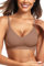 Vertvie Seamless Bras for Women Non Wired Comfort Wireless Push Up Bra Soft Support Full Coverage Everyday Bra Padded Zero Feel Bralettes (Coffee,S)