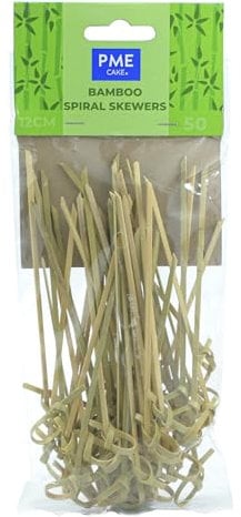 PME Brochettes en Bambou en Spirale 12 cm, Pack de 50