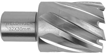 WELDINGER Vollschliff-Kernbohrer HSS M2 Weldon für Magnetbohrmaschinen 32 mm Durchmesser