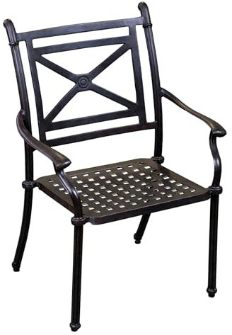 Inko Stapelstuhl Carina Alu-Guss Bronze 63x71x100 cm Gartenstuhl stapelbar