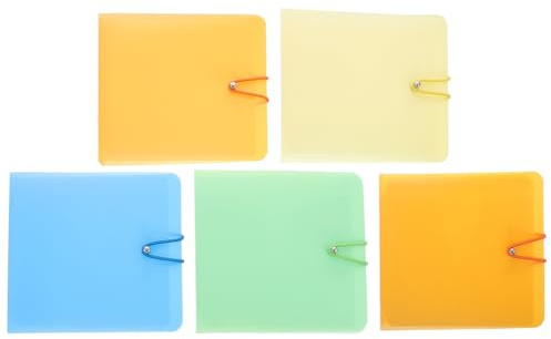 Amosfun Cd Aufbewahrung 5Er Set Cd-HüLlen Organizer FüR 12 Cds Dvd HüLlen Schutzbinder Kompakt FüR Zuhause Und Filme